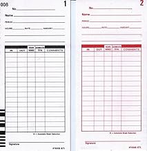 Time Card for Lathem Model 7000E, Numbered 1-100, Two-Sided, 100 per Pack (Case of 6)