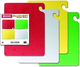 San Jamar Cutting Board Set,12x18 in,Assorted,PK4 CB1218QS - 1 Each