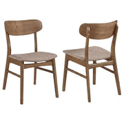 Mid-Century Modern Wooden Dining Side Chairs Set of by Furnifact – Wood, Brown, Pack of 2