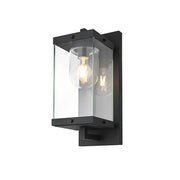 Keaton One Light Outdoor Wall Sconce Black by Lighting Design – Iron, Black, Model OD409W17BK