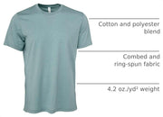 Canvas Unisex Tee HeatherSage MD by Bella + Canvas – Medium, Cotton Blend, Heather Sage, Model 3001CVC