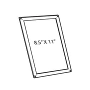 Azar Displays 8.5 in W x 11 in H Vertical/ Horizontal Snap Frame for Counter & Wall / silver / Minimalist Store Sign Holders