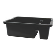 22" x 15" Heavy-Duty Divided Tote Box by Tablecraft – Plastic, Black, Model 1547B