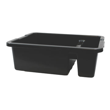 22" x 15" Heavy-Duty Divided Tote Box by Tablecraft – Plastic, Black, Model 1547B