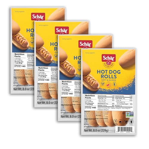 Schär Hot Dog buns / 4 pack Hamburger Buns