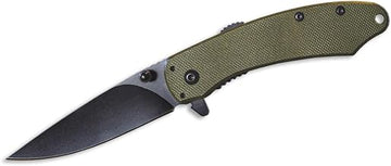 Scipio ST067G Pocket Knife - Stainless Steel Folding Knife 2.75-Inch Blade G10 Handle Hunting Gear - Green