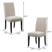 Solid Wood Dining Chairs Set of by Starlight Canyon Home – Solid + Manufactured Wood, Beige, Pack of 6