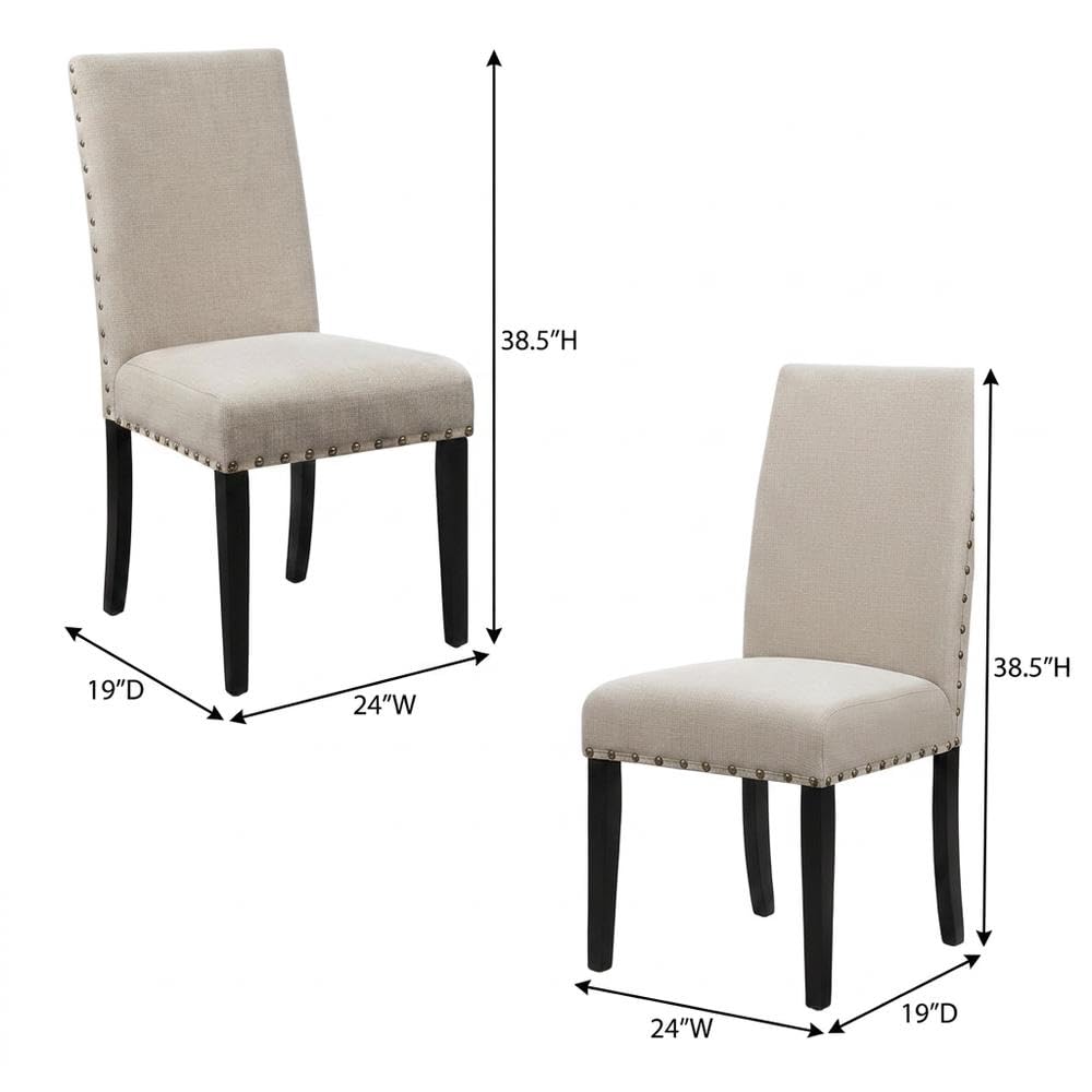 Solid Wood Dining Chairs Set of by Starlight Canyon Home – Solid + Manufactured Wood, Beige, Pack of 6
