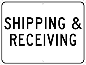 NMC Traffic Sign, Shipping & Receiving, 18" X 24", White/Black, TM228J
