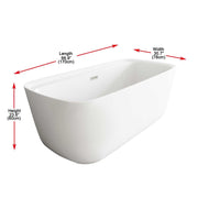 Calum Soaking Bathtub by Lighting Design – White