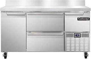 CFA60-BS-D Freezer Base Worktop Unit, 60" W, With Backsplash & Drawers