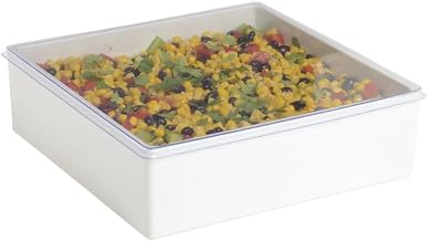 HUBERT Modular Straight-Sided White Melamine Pan - 6"L x 6 2/3"W x 3"H