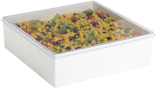 HUBERT Modular Straight-Sided White Melamine Pan - 6"L x 6 2/3"W x 3"H