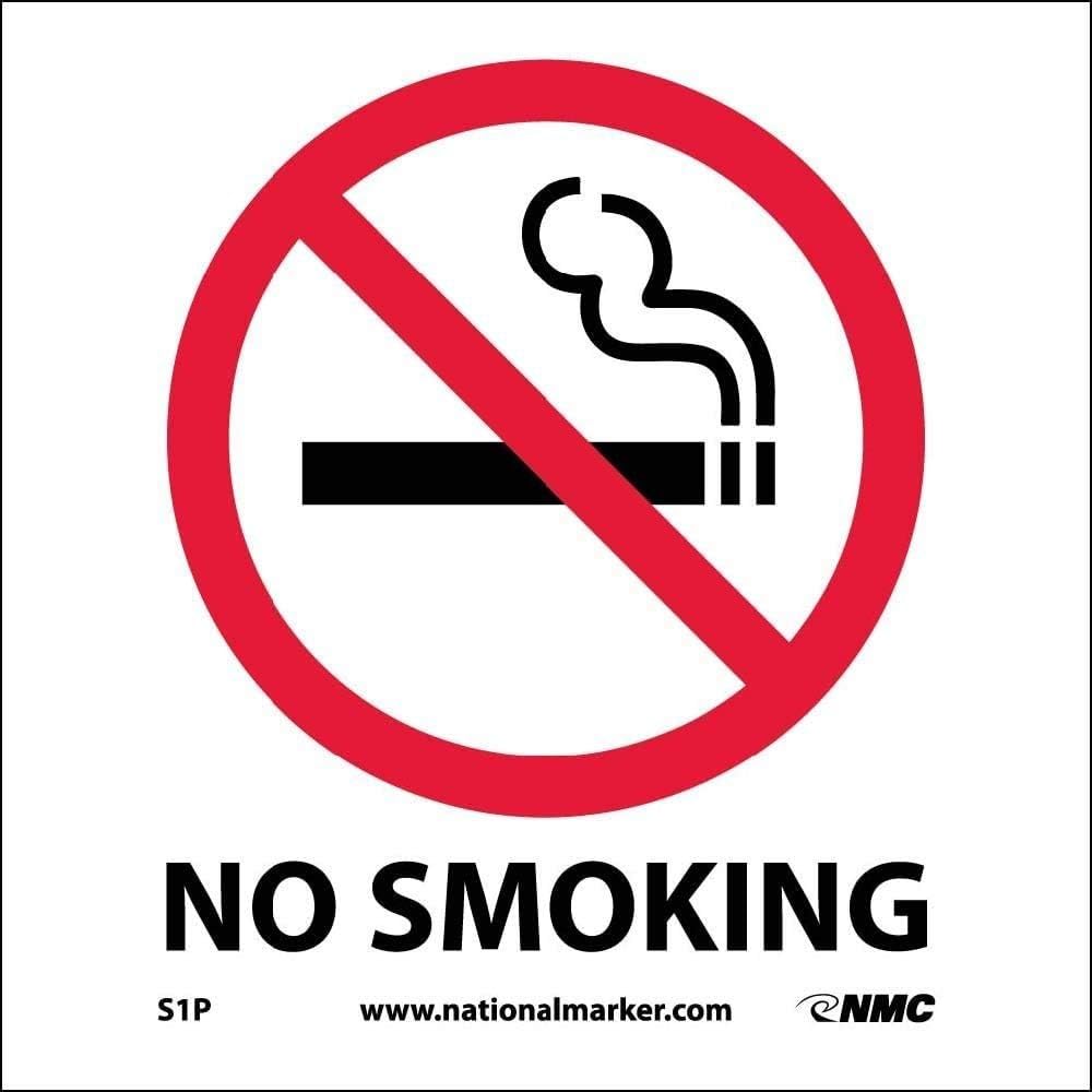 Graphic Facility Signs - No Smoking - Vinyl 7x by NMC – Vinyl, Model S1P