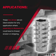 E-Z LOK 1/4"-20 Internal Threads, 0.789" / zinc / 20mm Length Collated Screws