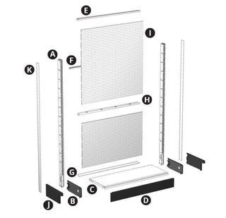 36” Closed Base Front for Gondola Shelving Unit & Retail Display Shelves | Retail Display & Gondola Accessories | Made for Use 06 Base Brackets by Lozier – 3' W, Model CBF306.CHR