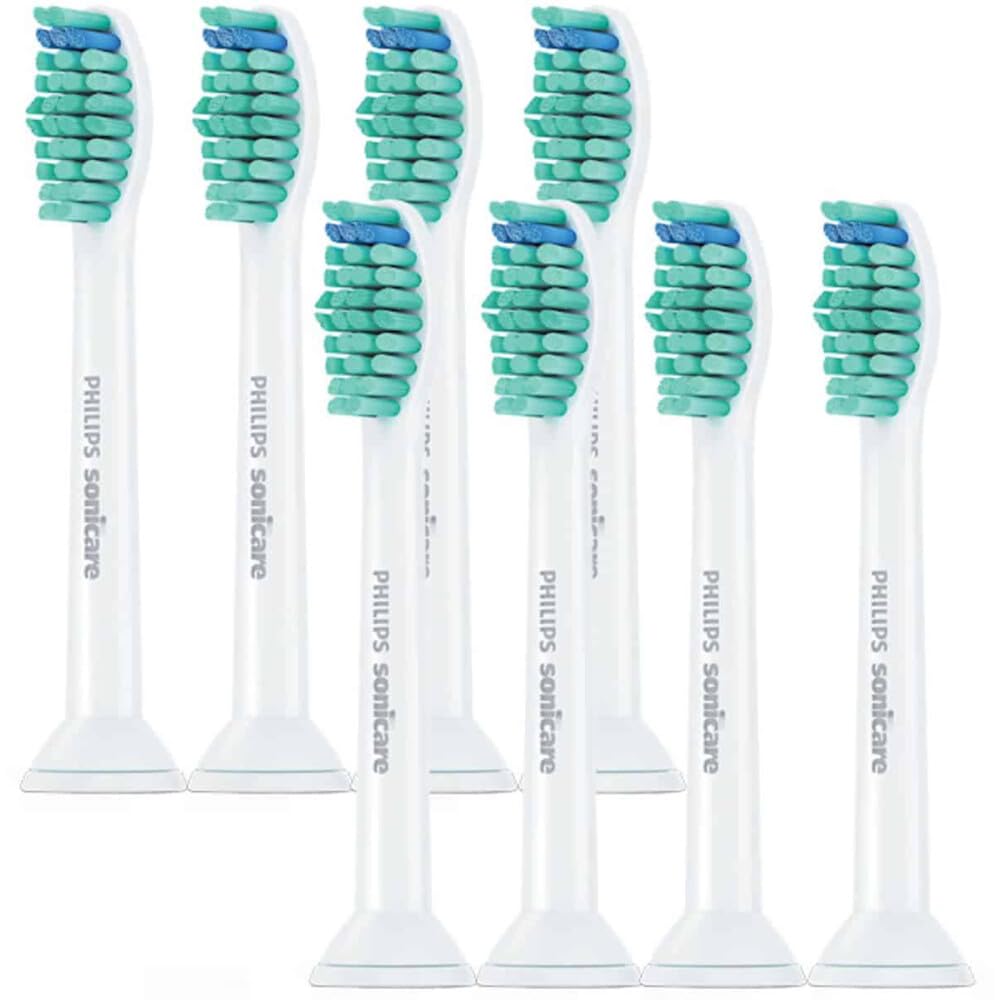 Sonicare ProResults Replacement Heads For Toothbrush HX6018/07 Standard (Replacement Brush Head) 8 pc by PHILIPS – 8 Count (Pack of 1), Polypropylene, White, Model HX6018-07
