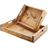 Tray with Handle by CAL-MIL – 17.3" x 12.5" x 5.3", Wood, Coffee, Model 3454-1014-99