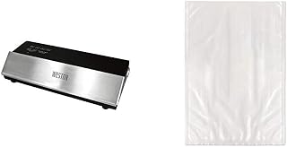 65-0501-W Professional Advantage Vacuum Sealer, 11", Stainless Steel and Black & Weston 30-0102-W 11” x 16” Vacuum Seal Bags, gallon Size, 100 Count