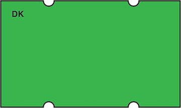 DayMark Safety Systems IT120649 DuraMark Date Coder Blank Permanent Label, for DM5 SpeedyMark 5, 3-Line Marking Gun, Florescent Green (Pack of 6 Rolls)