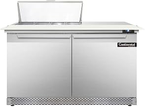 DL48-8C-FB Designer Line Sandwich Unit, 48" W, With 8 Pan Top Openings, 19" Cutting Board & Front Breathing