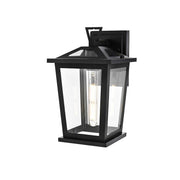 Cayman One Light Outdoor Wall Sconce Black by Lighting Design – Iron, Black