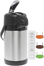 HUBERT Airpot Coffee Dispenser with Lever Top 2.5 Liter Stainless Steel