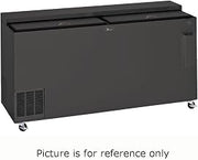 Perlick BC72LT 72" W Flat Top Low Temperature 115v Bottle Cooler w/Black Exterior