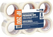 Shurtape HP 200 Production Grade Hot Melt Packaging Tape, 72mm x 100m, Clear, Package of 6 Rolls (104484)