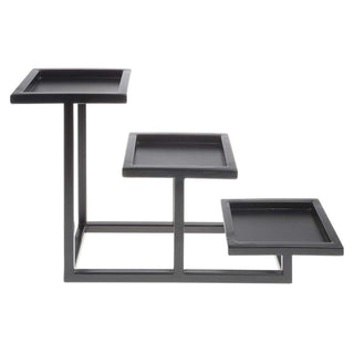 3 Tier Condiment Holder by HUBERT – Metal, Black