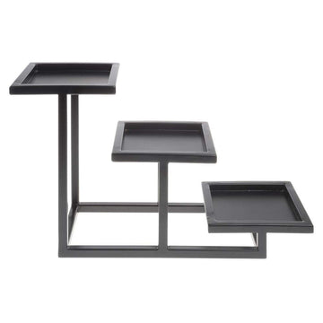 3 Tier Condiment Holder by HUBERT – Metal, Black
