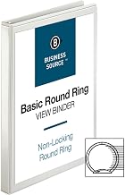Business Source 1/2" Round-Ring View Binder