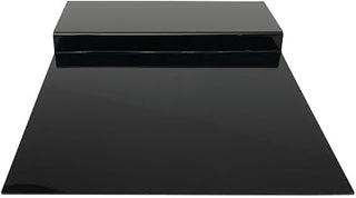 HUBERT Deli Display 2-Step Gloss Black Acrylic Riser - 24" L x 29 3/4" W x 2 1/4" H