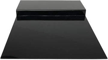HUBERT Deli Display 2-Step Gloss Black Acrylic Riser - 24" L x 29 3/4" W x 2 1/4" H
