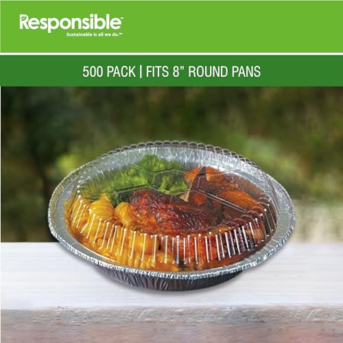 Responsible Products 8 inch Lids (500 Count) / Clear / Casual Disposable Cookware
