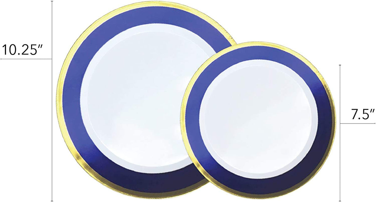 Stock Your Home Blue and Gold / 2 Pack / Formal Plates
