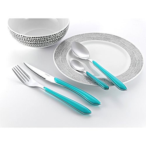 Amefa 32 Piece Cutlery Set for 8 People / Turquoise / 1 Flatware Sets