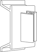 HUBERT HoldzFast Clear Plastic Shelf Flag Holders - 3/4" L x 1 1/4" H, 50 per Bag