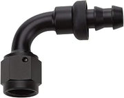 Pushlock Hose End Black 90 Deg Elbow -6