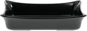 Dalebrook 1/6 Size Solid Black Melamine Fleur Gastronorm Crock - 6 9/10"L x 6 2/5"W x 3 9/10"D