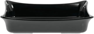 Dalebrook 1/6 Size Solid Black Melamine Fleur Gastronorm Crock - 6 9/10"L x 6 2/5"W x 3 9/10"D