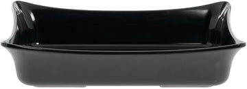 Dalebrook 1/6 Size Solid Black Melamine Fleur Gastronorm Crock - 6 9/10"L x 6 2/5"W x 3 9/10"D