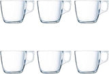 Luminarc New Set 6 Mugs Breakfast Mugs Glass Coffee for Microwave 22cl