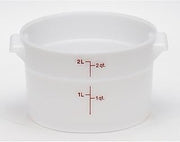 Cambro 2 qt. Poly Round Food Storage Containers, 12PK White RFS2-148