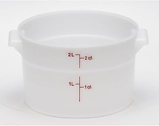 Cambro 2 qt. Poly Round Food Storage Containers, 12PK White RFS2-148