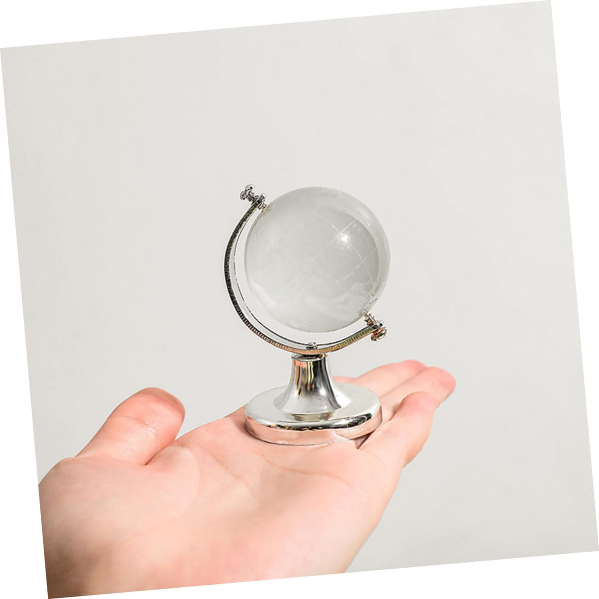 Globe Design Crystal Ball Solid and Long-lasting World Map Globe for Desk Table Top Decor by FELTECHELECTR – artificial crystal, Multi, Model XDRZM48H18DYZ4309I