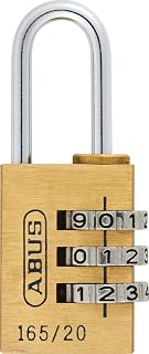 Combination Lock 165/20 – Brass Padlock – Set of 2 – with Individually Adjustable Combination Code – Suitcase Lock/Locker Lock – ABUS Security Level 3