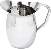 Royal Industries Water Pitcher w/ Ice Guard, Stainless Steel, 3 Qt, Silver