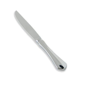 Forge 18/10 Stainless Steel Flatware Solid Handle Steak Knife by Fortessa – Steak Knife, Stainless Steel, Silver, Pack of 12, Model 1.5.109.00.006