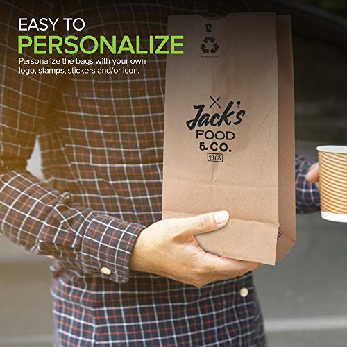 Stock Your Home 500 / 12 Lb / Brown Food Storage Bags
